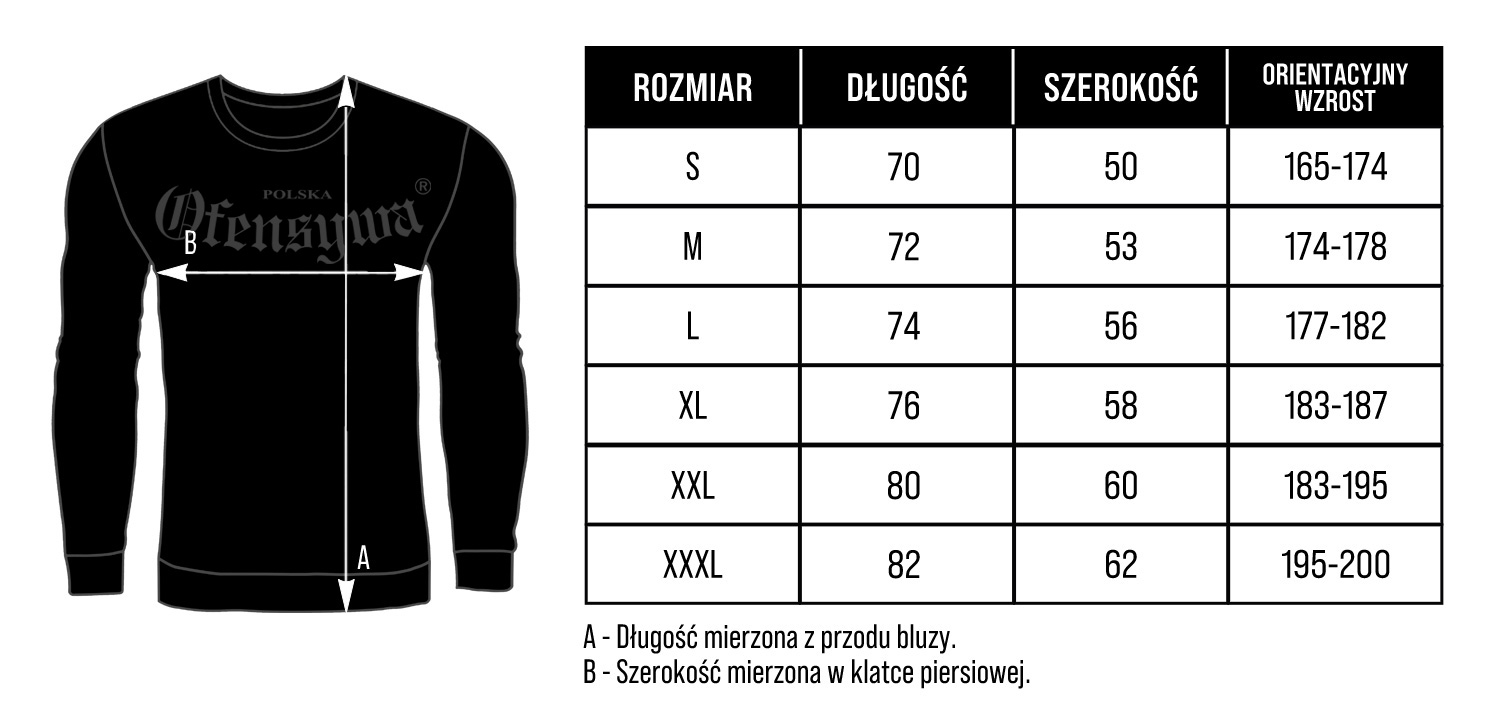 Bluza Ofensywa Sportowy Tryb Życia czarno/szara bez kaptura
