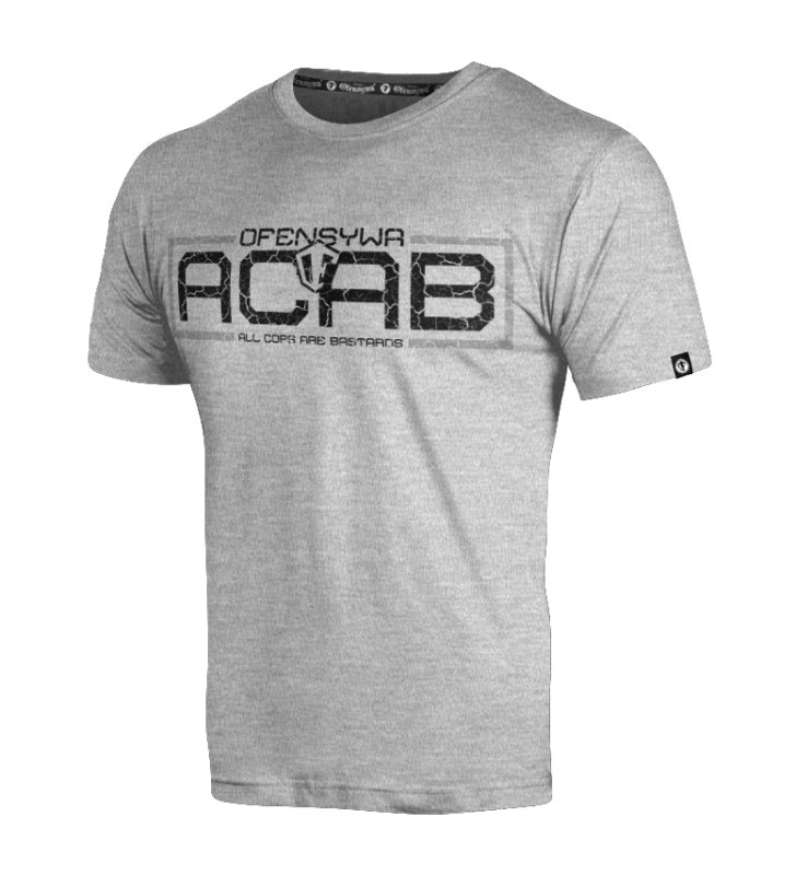 T-shirt Ofensywa ACAB szary