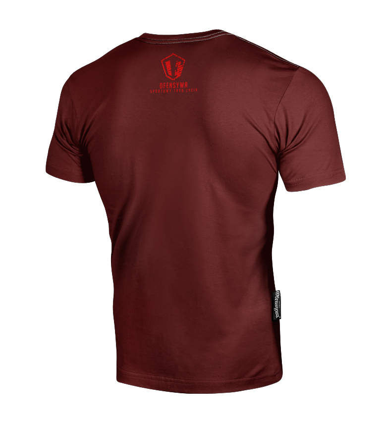T-shirt Ofensywa Sportowy Tryb Życia 2 burgundowy